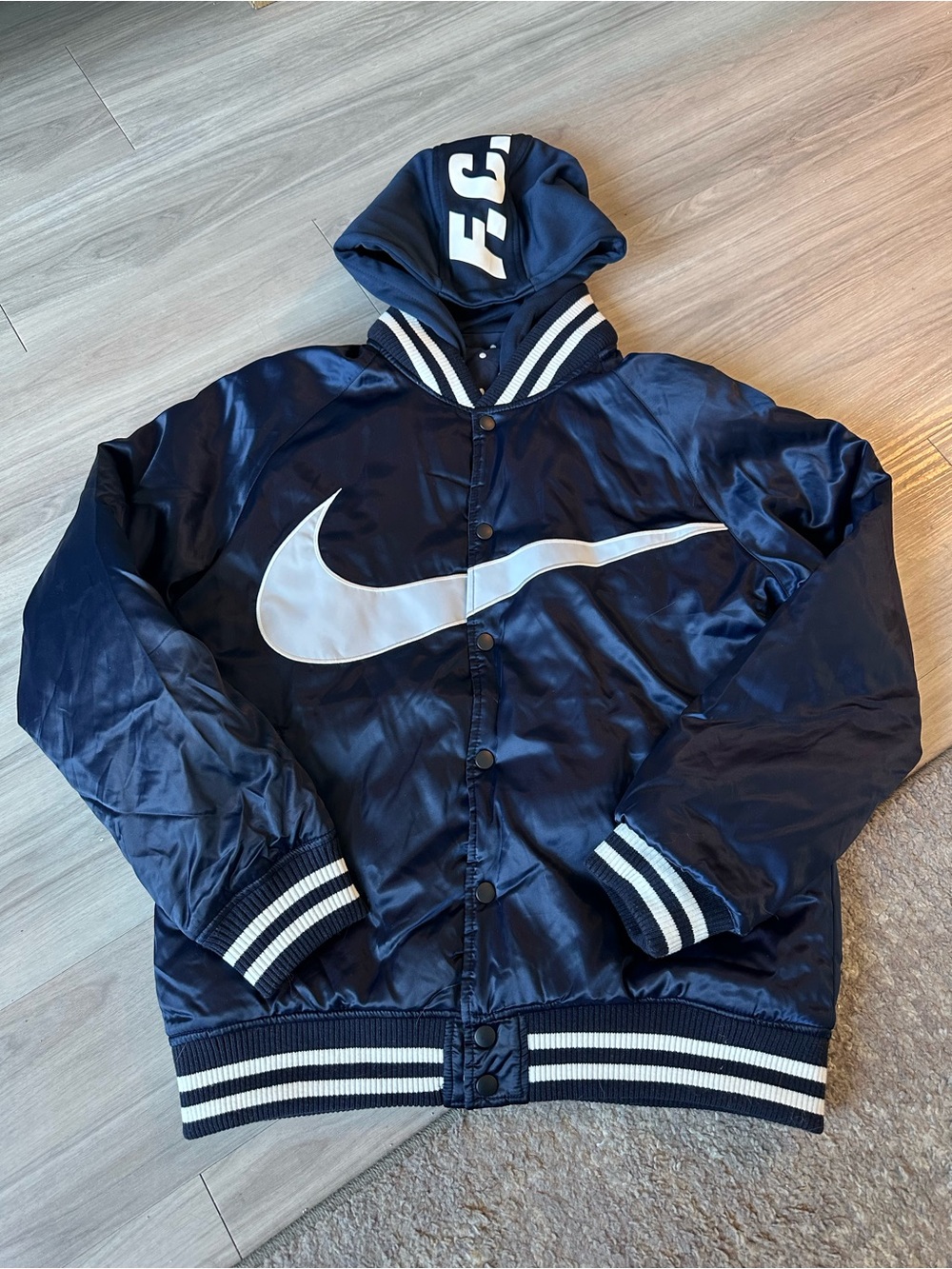 NIKE × F.C. Bristol REVERSIBLE STADIUM JACKET navy Men Medium Like New Japanese